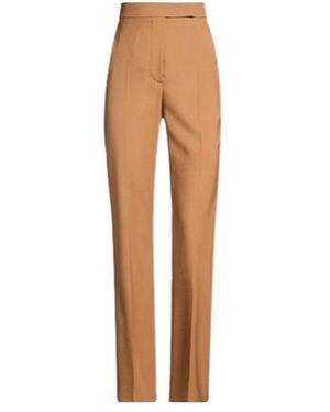 Max Mara Minimalist Straight-Leg Suit Pants - Natural