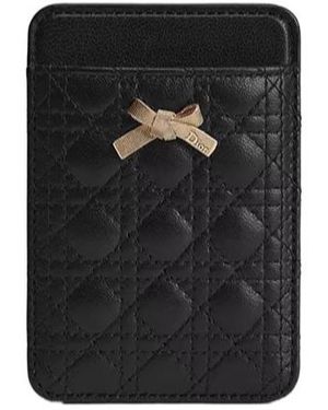 Dior Baby Bow Magnetic Card Holder - Black