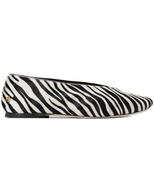 Anine Bing Ana Flats Calf Hair Zebra - Black