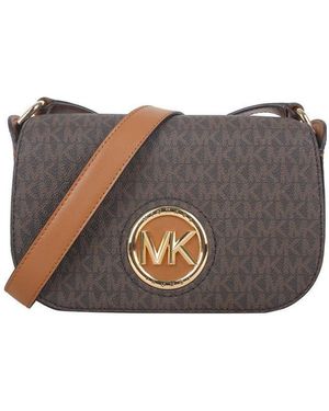 Michael Kors Logo Details Satchel - Grey