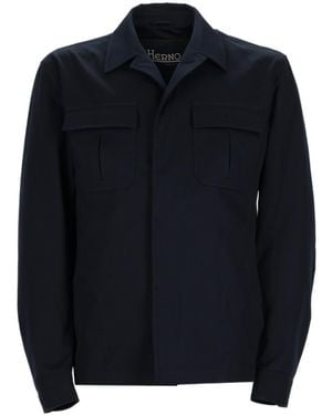 Herno Flap-Pocket Shirt Jacket - Blue