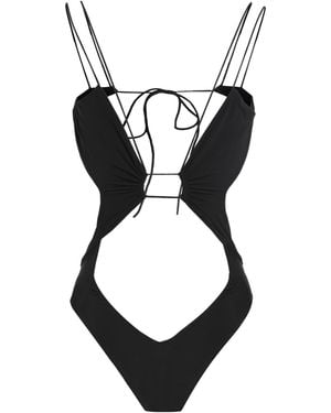 Amazuìn Kendall Cut-Out One-Piece Beachwear - Black