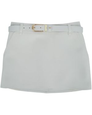 Elisabetta Franchi Belted Mini Skirt - Gray