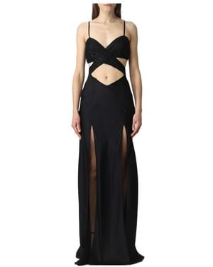 Amen Cut-Out Detail Maxi Dress - Black