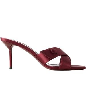 Paris Texas Lidia Satin Mules - Brown