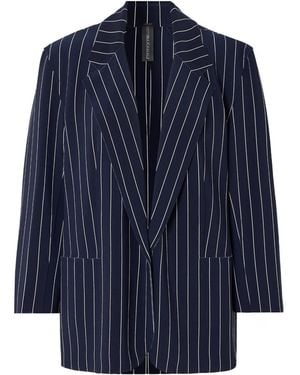 Norma Kamali Long-Sleeved Suit Coat - Blue