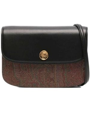 Etro Logo Shoulder Bag - Black