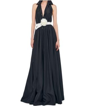 Norma Kamali Belted Maxi Dress - Blue