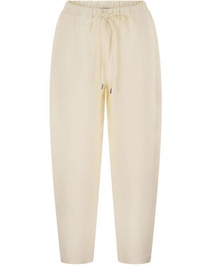 Antonelli Trousers With Drawstring Waist - Natural