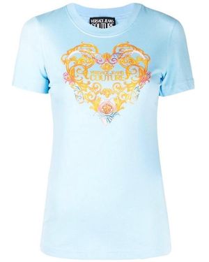 Versace Jeans Couture Logo Print T-Shirt - Blue