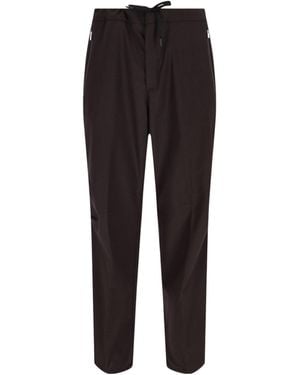 Herno Laminar Drawstring Straight-Leg Pants - Black