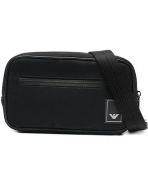Emporio Armani Logo-Patch Belt Bag - Black