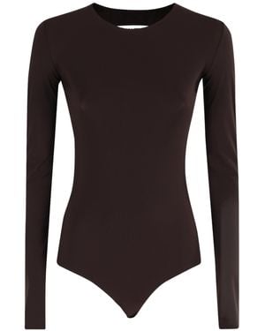 MM6 by Maison Margiela Long-Sleeved Bodysuit - Black
