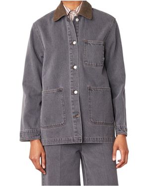 Officine Generale Button-Down Long-Sleeved Casual Jacket - Grey