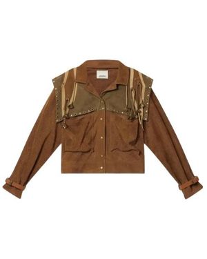 Isabel Marant Kayae Leather Jacket - Brown
