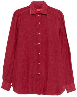Isaia Long-Sleeved Shirt - Red
