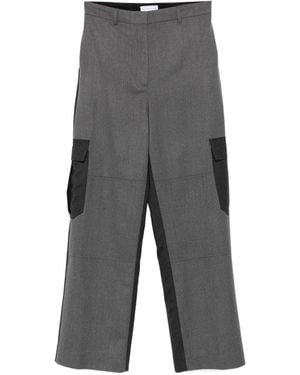 Stella McCartney Side Slit Straight-Leg Trousers - Grey