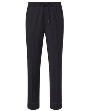 Brioni Asolo Wool Straight Trousers - Blue