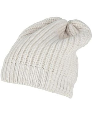 Brunello Cucinelli Knitted Solid Color Sequin Hats - White