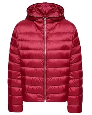 Moncler Moncler Rick Owens Ziplock Hooded Short Down Jacket - Red