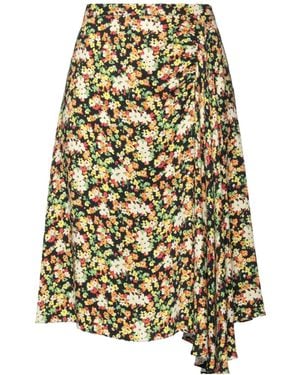 Marni Floral Print Asymmetrical Dress - Yellow