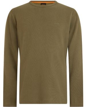 BOSS Crew Neck Long-Sleeved T-Shirt - Green