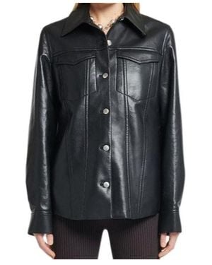 Nanushka Rocio Faux-Leather Jacket - Black