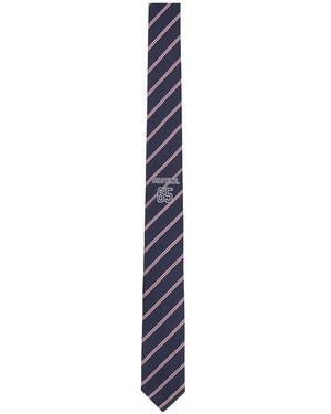 Thom Browne Jacquard-Stripe Browne 65 Tie - White