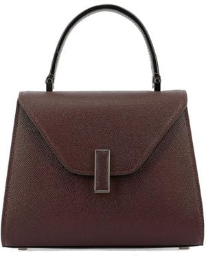 Valextra Iside Foldover Mini Top Handle Bag - Brown