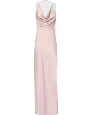 ANDAMANE Vera Cowl-Neck Side-Slit Maxi Dress - Pink