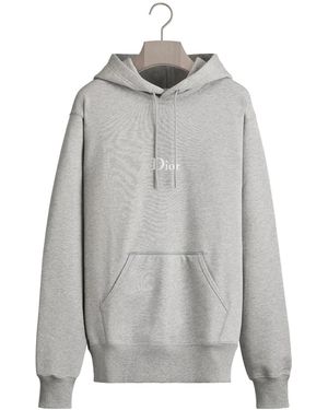 Dior Hooded Sweatshirt With Embroidery, Relaxed Fit - Gray