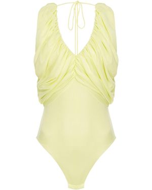 Pinko Ruched Bodysuit - Yellow