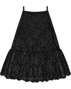 Givenchy Sliced Mini Ruffled Dress - Black