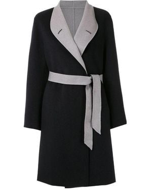 Emporio Armani Wrap-Style Coat - Black