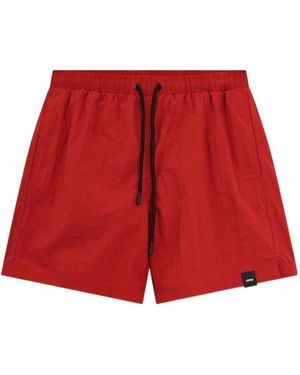 Aspesi Lace-Up Beach Shorts - Red