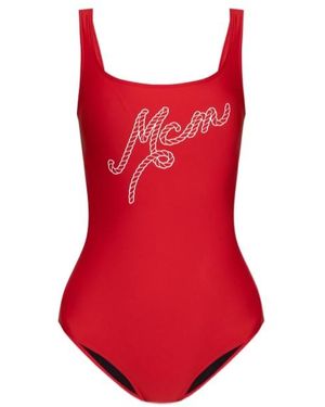 MCM Sleeveless One-Piece Swimsuit - Red