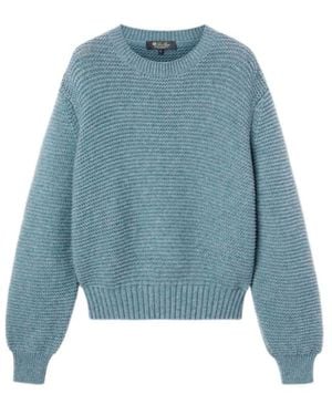 Loro Piana Ashi Small Cashmere Round-Neck Jumper - Blue