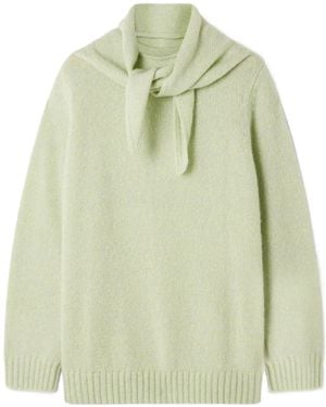 arch4 Long-Sleeved Sweater And Scarf Set - Green