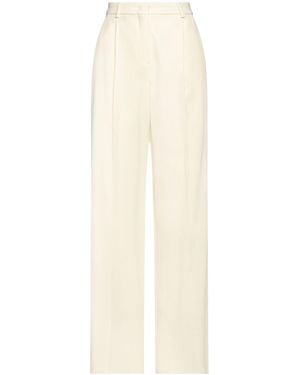 Sportmax Plain Color Wide-Leg Pants - White