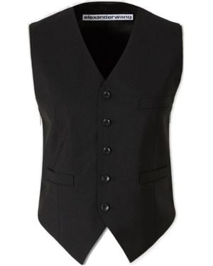 Alexander Wang Zip-Up Tailored Vest - Black