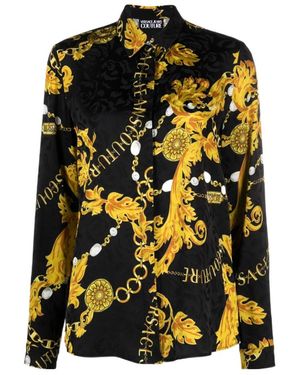 Versace Jeans Couture Couture Logo Couture Printed Button-Up Blouse - Black