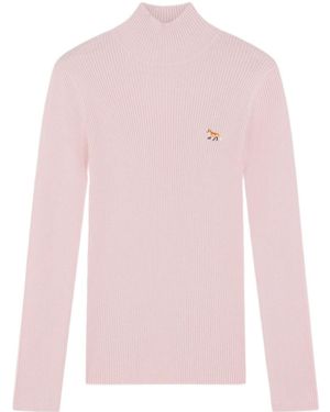 Maison Kitsuné Maison Kitsuné Baby Fox Turtleneck Jumper - Pink