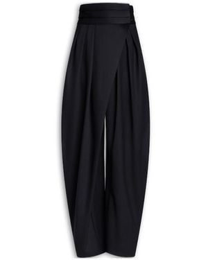 Alaïa Alaïa High Waist Pleated Pants - Blue