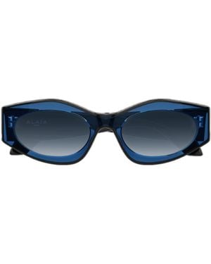 Alaïa Alaa Oval Frame Sunglasses - Blue