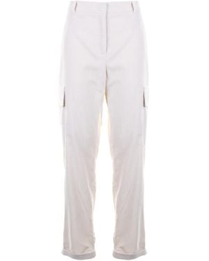 Eleventy Cargo Pocket Casual Pants - White