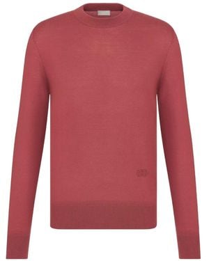 Dior Cd Icon Round Neck Jumper - Red