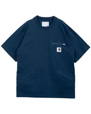 SACAI X CARHARTT WIP Short-Sleeved T-Shirt - Blue