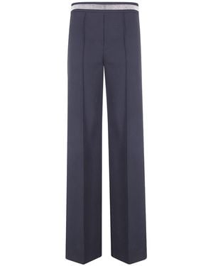 D.exterior Straight-Leg Trousers - Blue