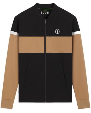 BOSS Boss Colour Blocked The Open Jersey Jacket - Black