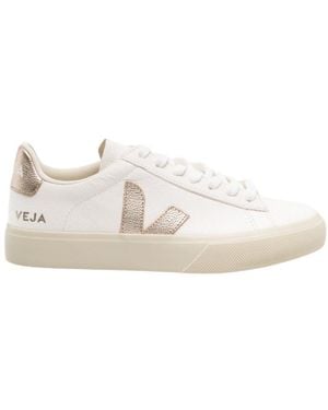 Veja Campo Chromefree Lace-Up Trainers - White